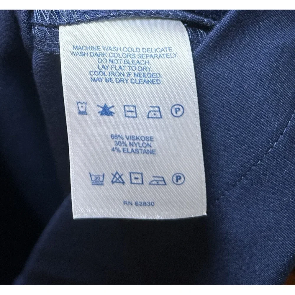 Lands' End Dress Blue Sleeveless Pointe Sheath Round Neck Size 6p - Picture 13 of 13